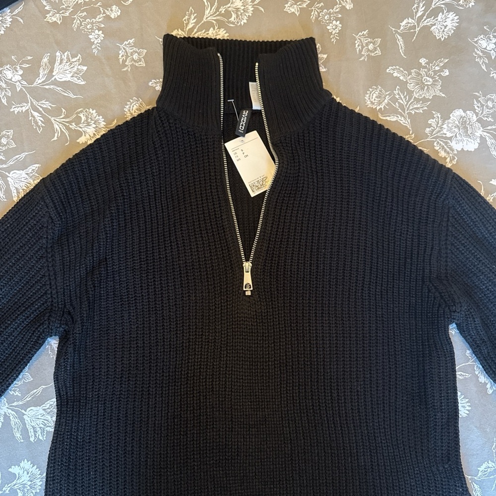 HM Black Half-Zip Sweater